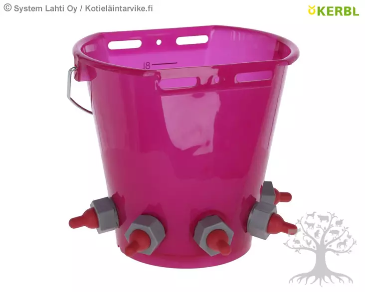 Kerbl Karitsan Tuttisanko 8L Pinkki, 5 tuttia - Tuttisangot- ja pullot - 27515 - 1