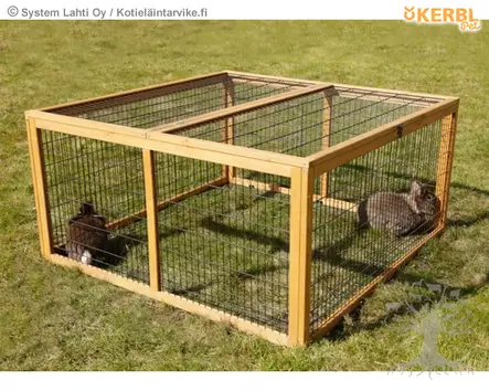 Kerbl Open-Air Enclosure 116x116x58cm - Outdoor Cages, Rabbit Houses - 81716 - 1