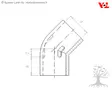 VDL Elbow 45° - PVC Piping - 2.30.016 - 2