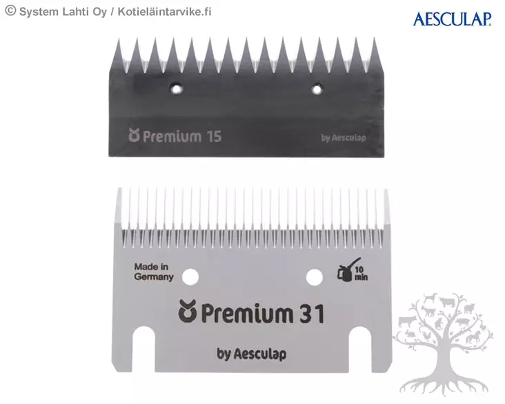 Aesculap Teräsarja Premium 31/15 teeth - Klipperin terät - 18956 - 1