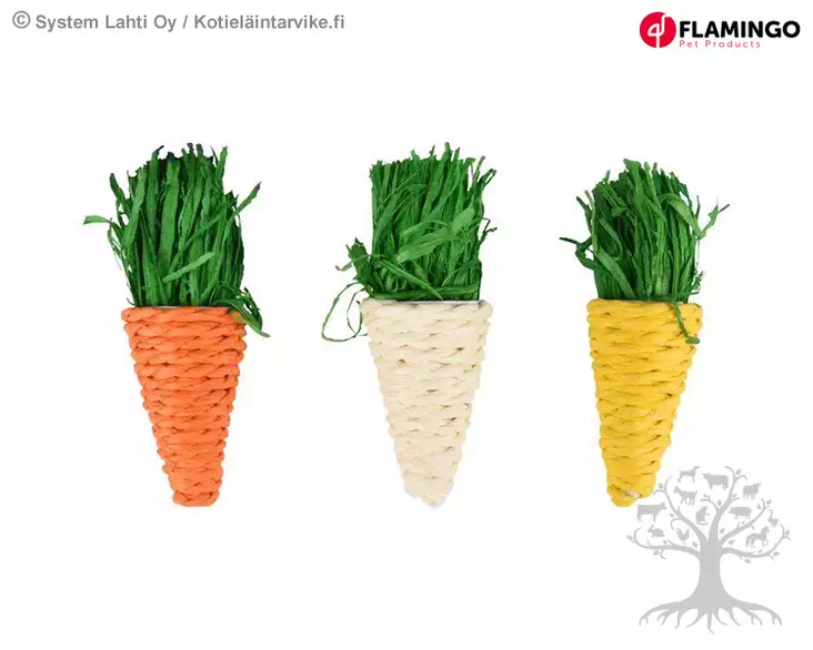Flamingo Jyrsijöiden Lelu Carrot Mix 3kpl - Aktivointi, Viihdykkeet - 530.0106 - 1