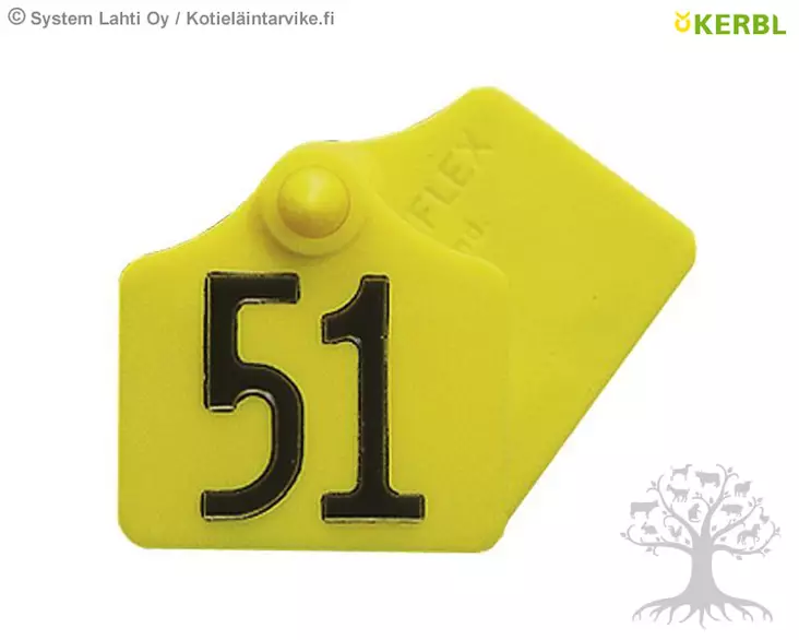 Kerbl Ear Tag Prima-Flex 46x44mm with Numbers, 200pcs - Ear Marking - 2066 - 1