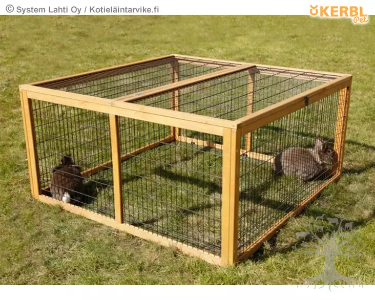 Kerbl Open-Air Enclosure 116x116x58cm - Outdoor Cages, Rabbit Houses - 81716 - 1