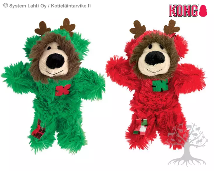 Kong Cat Plush Toy Holiday Softies Pajama Bear - Plush, Mice, Balls & Chasers - J788.2216 - 1