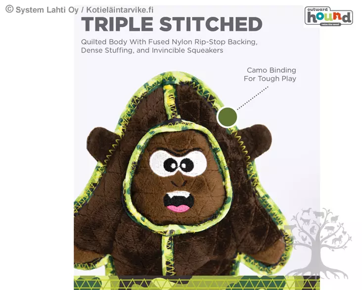 Outward Hound Dog Plush Toy Oh Xtreme Seamz Gorilla Gorilla