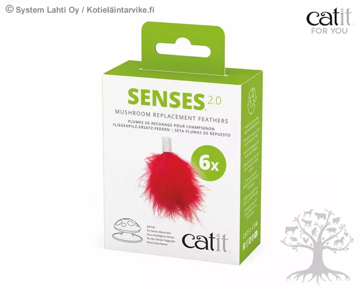Catit Senses 2.0 Mushroom Varahöyhenet 6kpl - Aktivointilelut - 787.0176 - 1