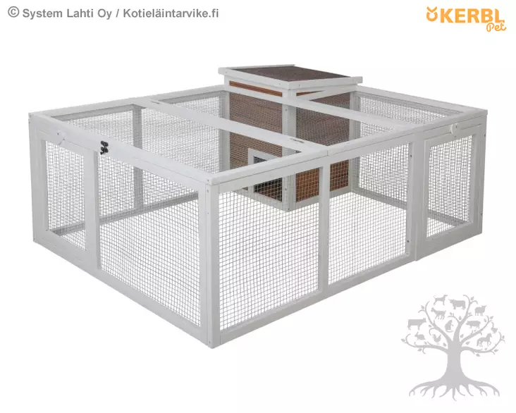Kerbl Pet Outdoor pen with integrated shelter house - Outdoor Cages, Rabbit Houses - 81756 - 1
