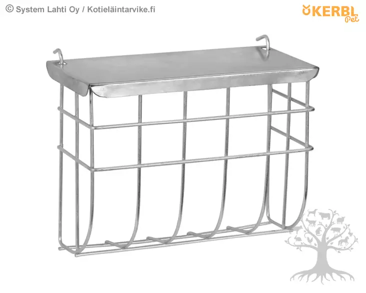 Kerbl Pet Metal Hay Rack with Cover - Hay Racks - 82857 - 1