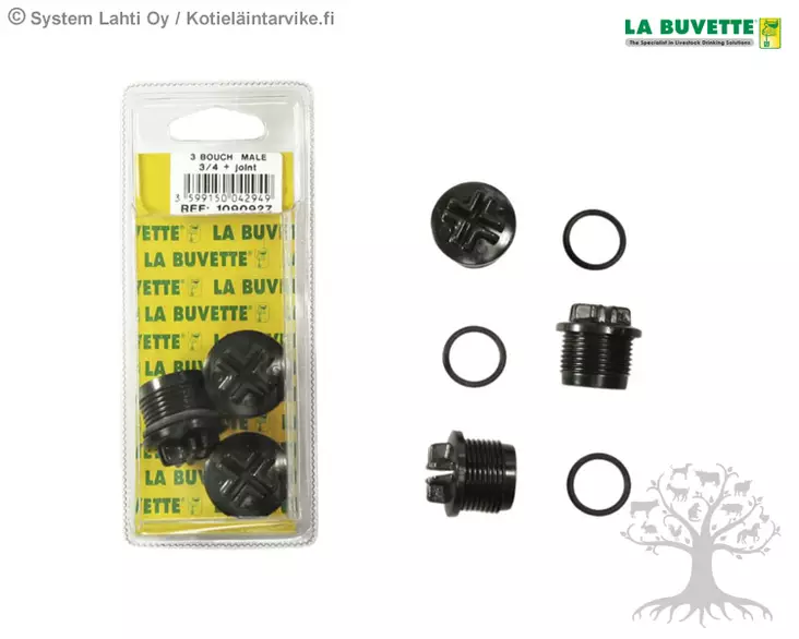 La Buvette tulppa ja tiiviste 3/4”, 3kpl - Varaosat - BU1090927 - 1
