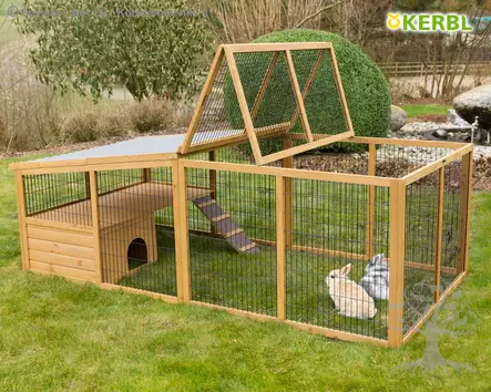 Kerbl Ulkohäkki Kaneille 220x115x75cm - Outdoor Cages, Rabbit Houses - 81708 - 2