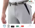 Equiline Limited Men's Riding Breeches Schoeller Knee Patch Ulric Grey - Equiline Men's Riding Breeches - N08408 - 3