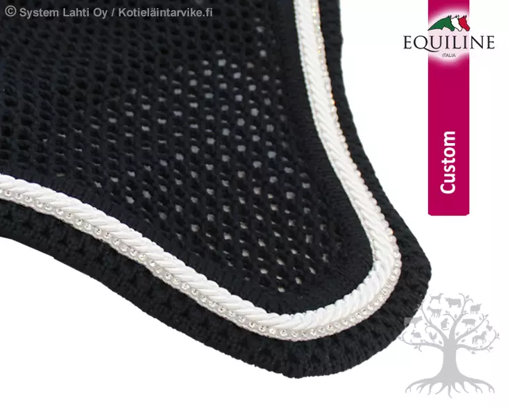 Equiline Ear Net Soundless Dave Piping 001+28 - EQUILINE Ear Nets - E01043-001-28 - 1