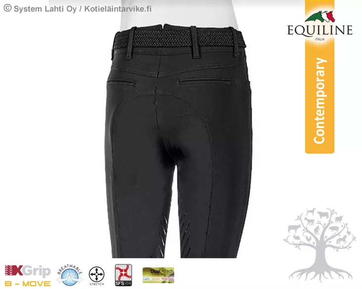Equiline Limited Women's Breeches Softshell B-Move Knee Grip High Waist Wadellek - Equiline Women's Riding Breeches  - N09028 - 1