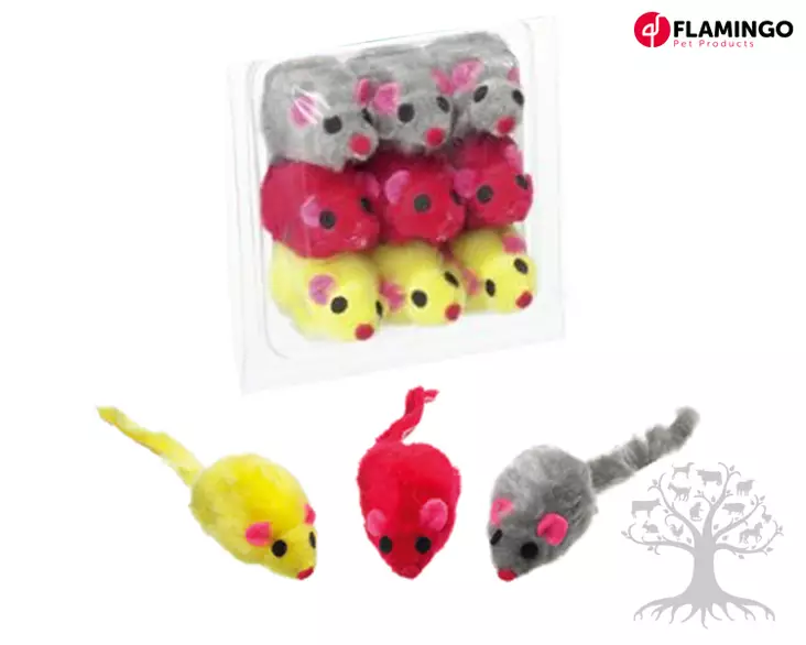 Flamingo Kissan Karvahiiret 9kpl - Plush, Mice, Balls & Chasers - 787.3018 - 2
