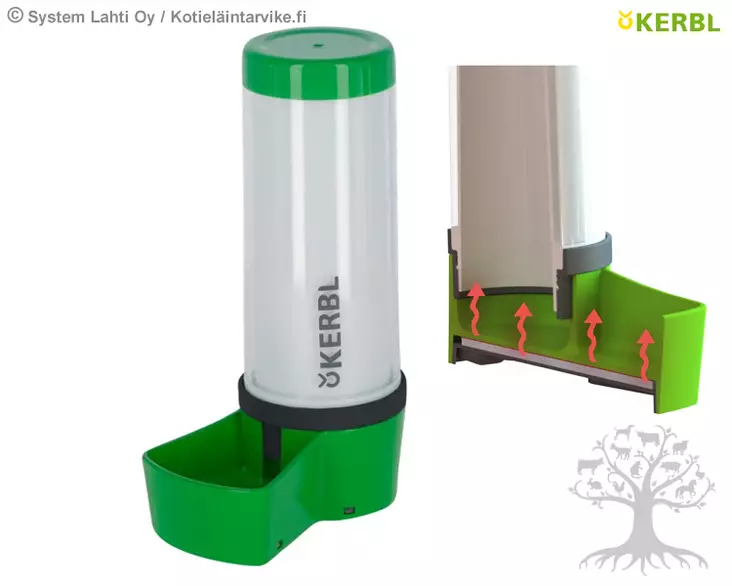 Kerbl Heatable Drinking Bowl for Small Animals NoFrost Superior 2.0 - Lämmitettävät Juomakupit - 82738 - 1