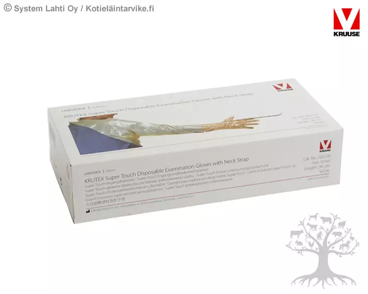 Kruuse Tutkimuskäsineet Super Touch Niskalenkillä 50kpl, Small - Tutkimuskäsineet - 260728 - 1