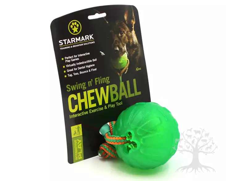 Starmark Swing n' Fling Chewball - Rope and Throwing Toys - 635.1548 - 1