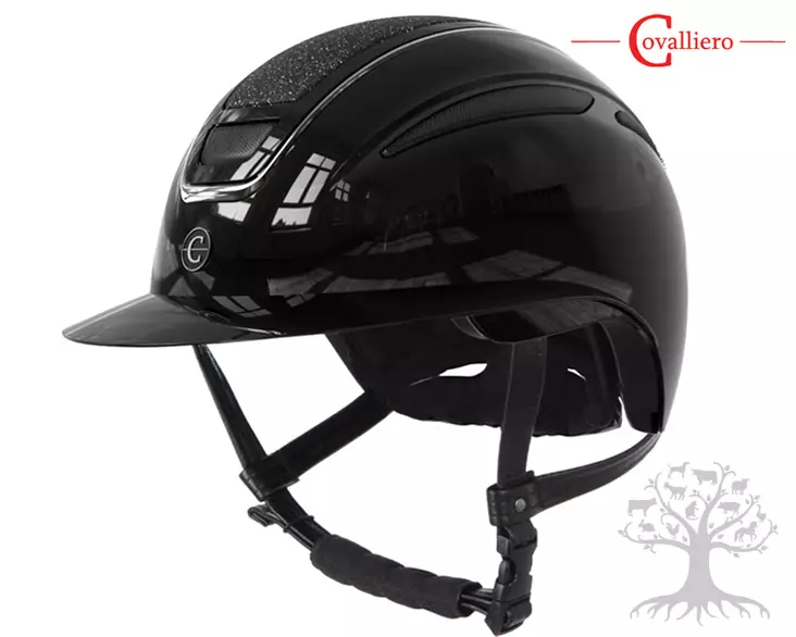 Covalliero Helmet Elite Polo Black Gloss Glitter - Covalliero Riding Helmets - 3230548 - 1
