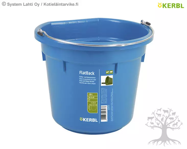 Kerbl Sanko FlatBack 20L - Ruokintakaukalot, Sangot - 323558 - 1