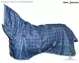 Rain Buster Ulkoloimi 100g Full Neck Blue-Grey Check - Lite Turnout Rugs - 09022-399 - 1