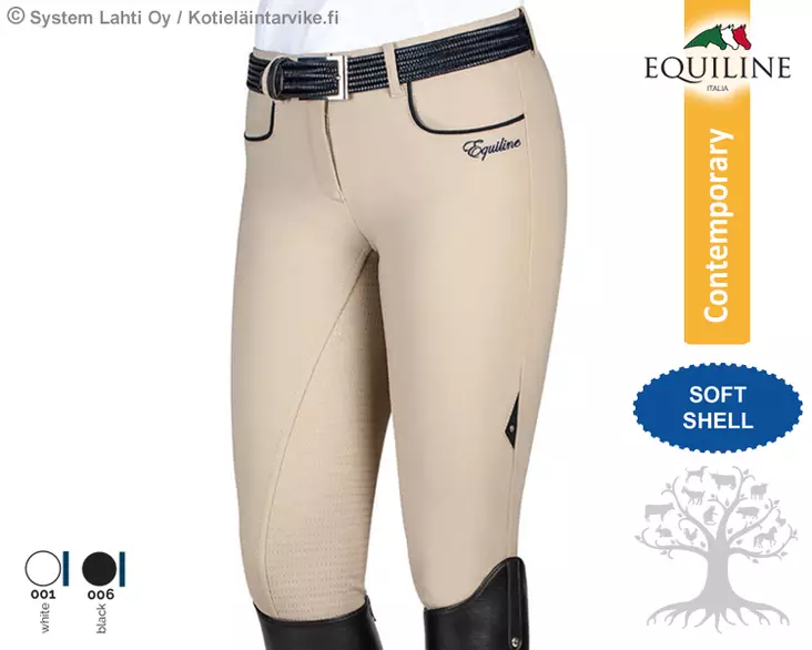 Equiline Limited Naisten Ratsastushousut Softshell Full Grip Peony - Equiline Naisten Ratsastushousut - N08919 - 1