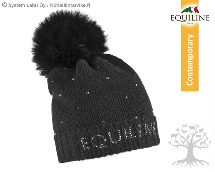 Equiline Knitting Pon Pon Hat Glueg - Equiline Caps, Hats, Scarts - T11369 - 1