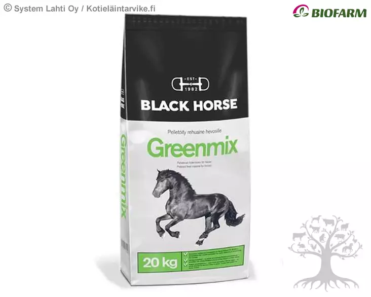 Black Horse Greenmix 20kg - Lisäravinteet Hevosille - 50049 - 3