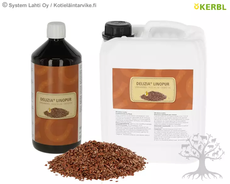 Kerbl Delizia Kylmäpuristettu Pellavansiemenöljy LinoPur - Lisäravinteet Hevosille - 325119 - 5