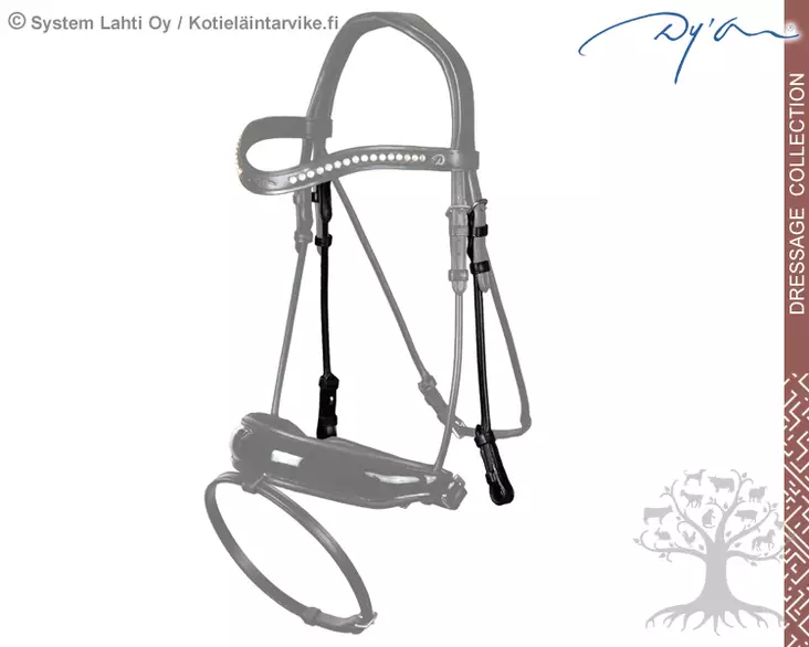 Dyon Dressage Round Collection Cheekpieces - Dyon Dressage Round - NR03A - 1