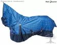 Rain Buster Sadeloimi Full Neck Navy-Blue Check - Lite Turnout Rugs - 09008-RB - 2