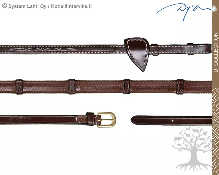 Dyon D Collection Ohjat Rubber 5/8" with 7 Leather Loops - Dyon D Collection - DY05C - 2