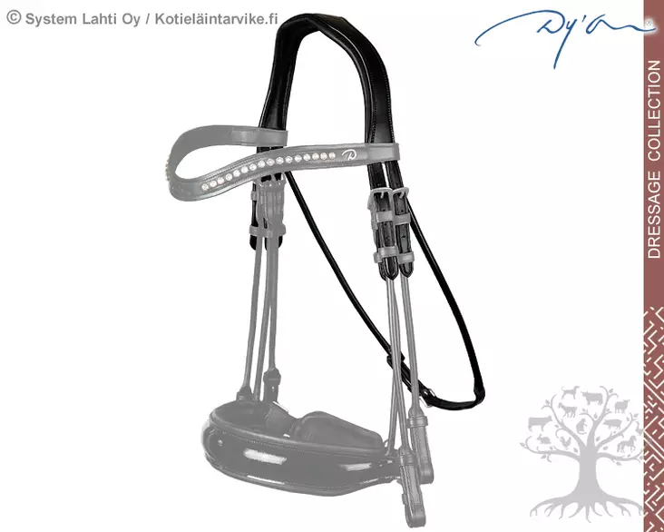 Dyon Dressage Round Collection Headpiece Double Bridle S-Shaped - Dyon Dressage Round - NR01E - 1