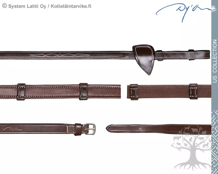 Dyon US Collection Reins Hunter 5/8" with 7 Leather Loops - Dyon US Collection - US05G - 1