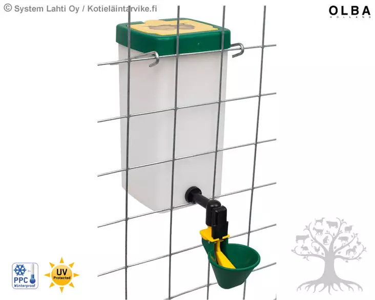 Olba Drinking Bottle 1L with Drinking Cup - Automatic Drinkers - DFK10KU-DCLG - 1