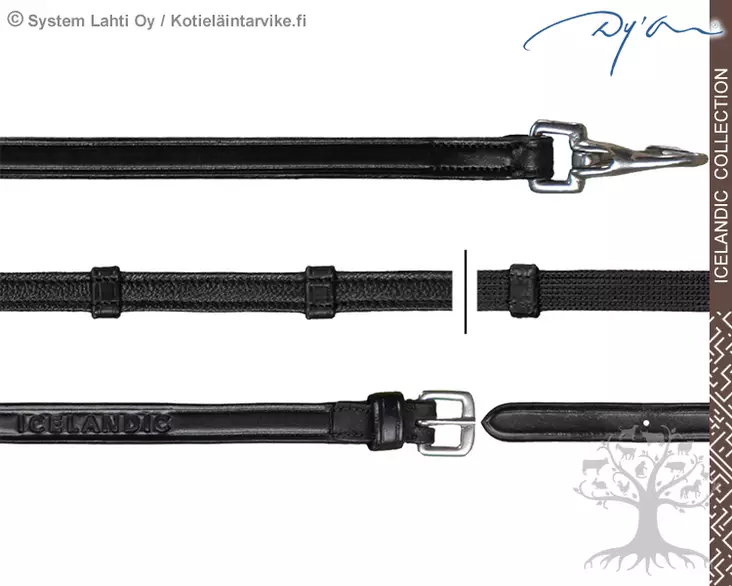 Dyon Icelandic Collection Ohjat Hunter 1/2" with 7 Leather Loops and Snap Hooks - Dyon Icelandic - IC05H - 1