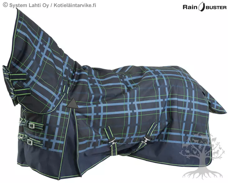 Rain Buster Ulkoloimi 150g Full Neck Navy-Lime Check - Sadeloimet, Välikausiloimet - 09036-NBLI - 1