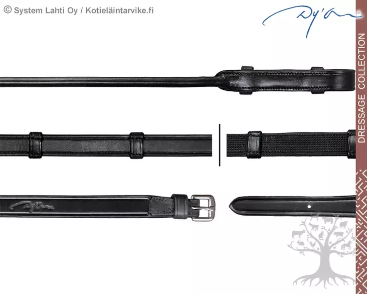 Dyon Dressage Round Collection Ohjat Hunter 5/8" with 7 Leather Loops - Dyon Dressage Round - NR05J - 1