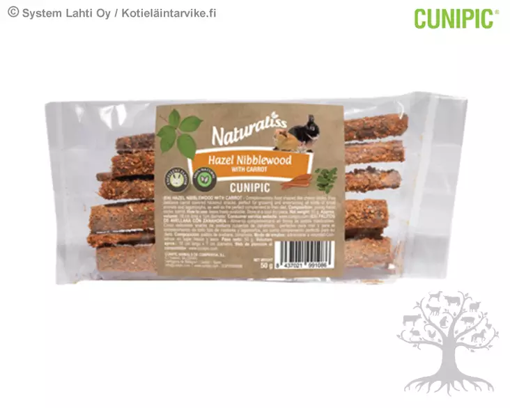 CUNIPIC Hazel Nibblewood with Carrot - Treats, Herbs, Proteins - PALZANAH - 1