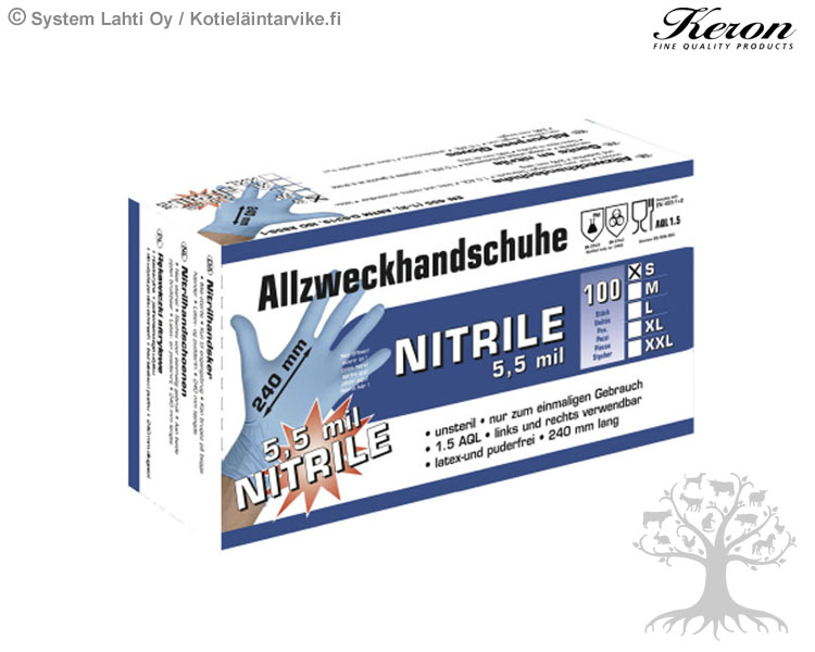 Keron Disposable Glove Nitrile Top 100pcs Kotielaintarvike.fi webstore