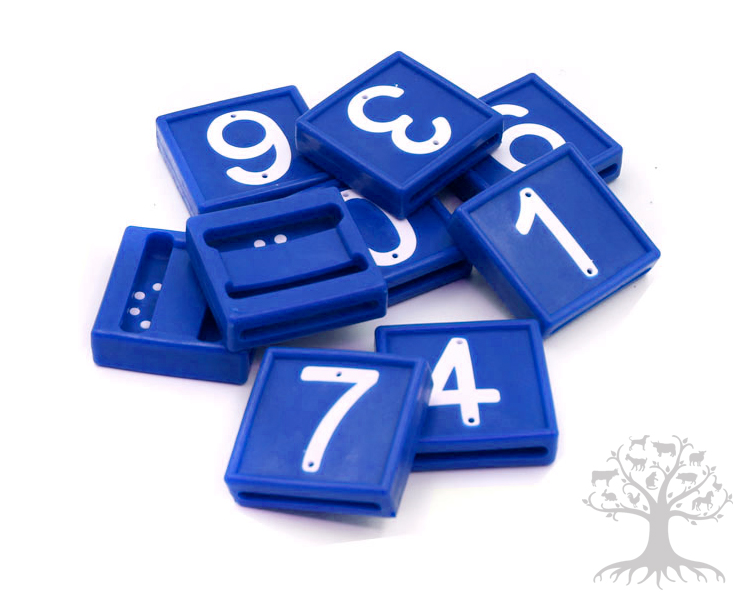 Kerbl Marking Collar Numbers 1pcs, Blue - Kotielaintarvike.fi webstore
