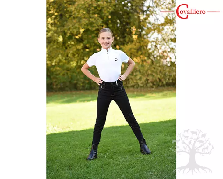 Covalliero Ratsastushousut Full Grip Basic Kids Black - CV Lasten Ratsastushousut - 3210030L - 1