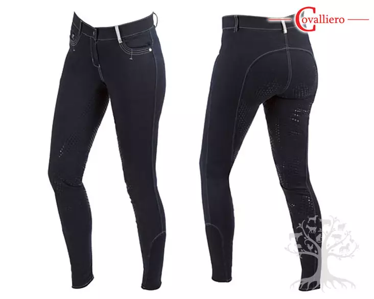 Covalliero Ratsastushousut Full Grip Basic Kids Blue - CV Kids Riding Breeches - 328898L - 1