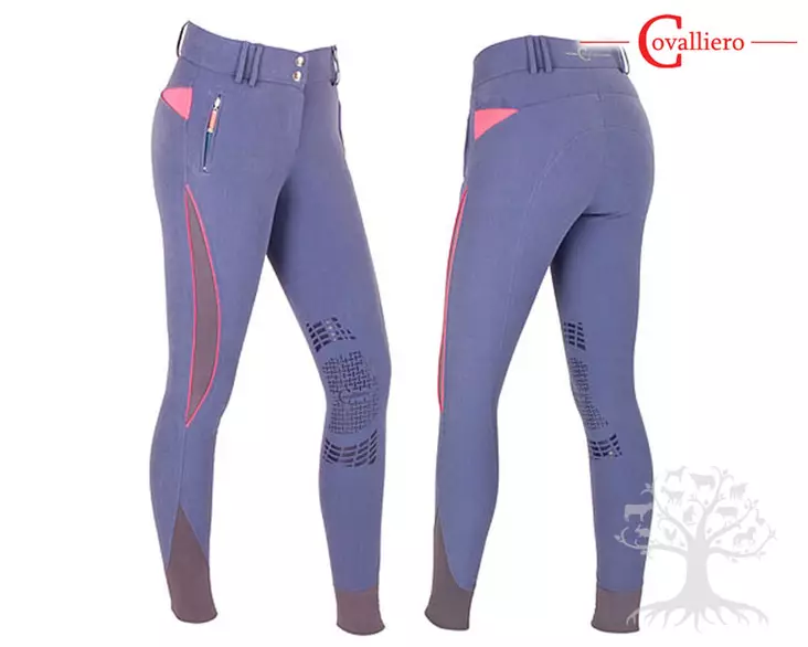 Covalliero Ratsastushousut Grip Bali Flex Lilablue - CV Naisten Ratsastushousut - 328377L - 1