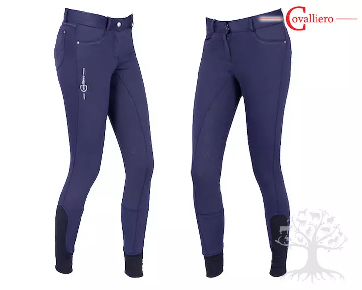 Covalliero Softshell Ratsastushousut Full Grip Morzine Blue - CV Womens Riding Breeches - 3210074L - 1
