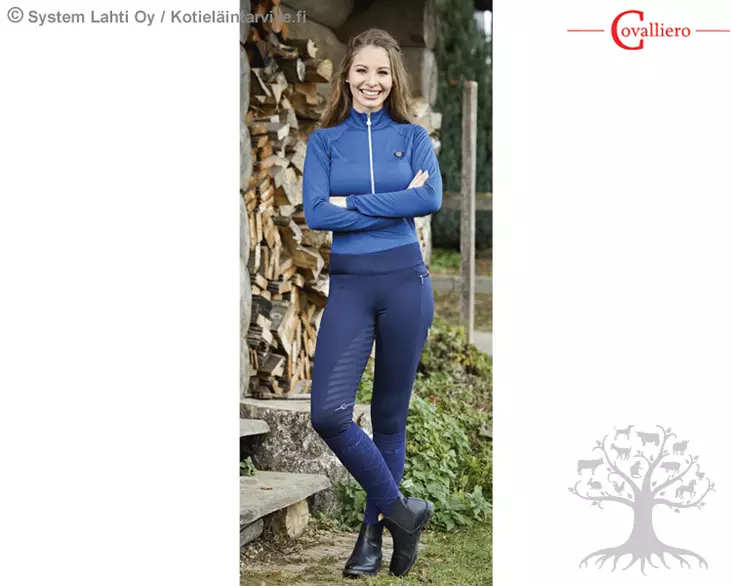 Covalliero Softshell Ratsastuslegginsit Full Grip High Waist Navy - CV Womens Riding Breeches - 3222568L - 1