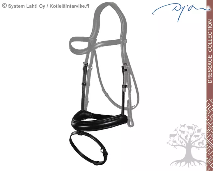 Dyon Dressage Collection Noseband Matte Medium - Dyon Dressage Flat - NE04L - 1