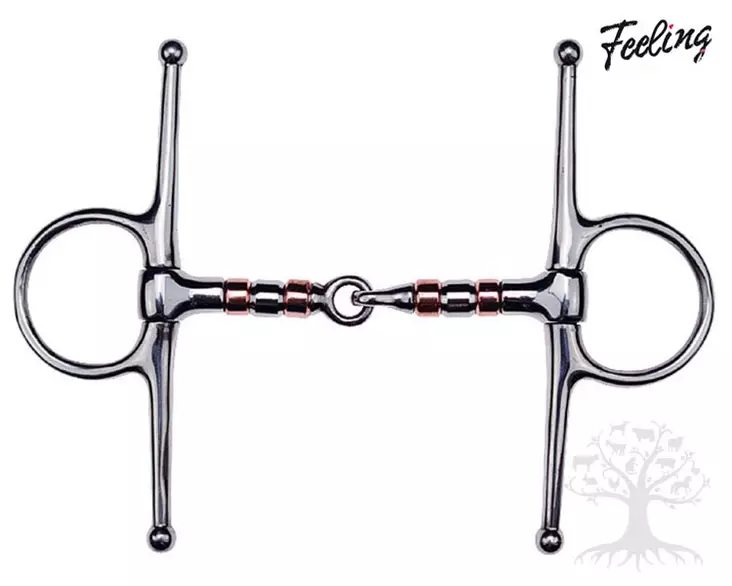 Feeling Full Cheek Snaffle Copper Roller - Full Cheek - 605780L - 2