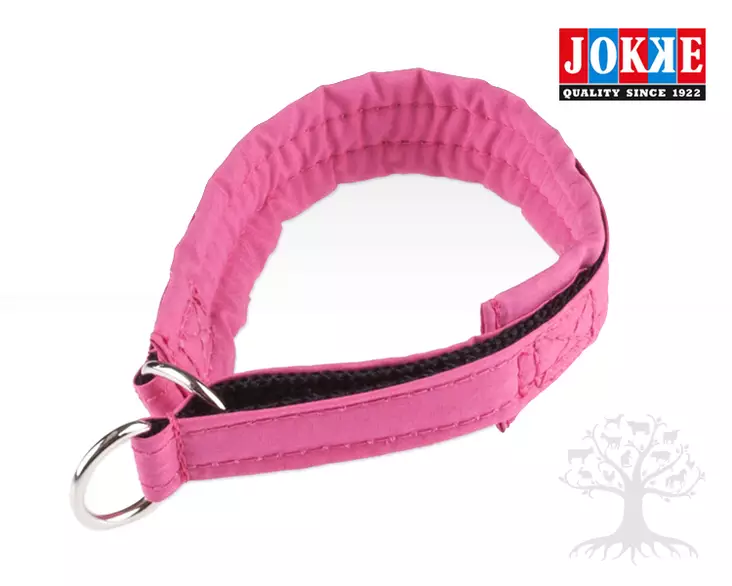 Jokke Puolikiristävä Nailonpanta Soft Touch, fuksia - Full & Half Check Nylon Collars - 6246000160L - 2