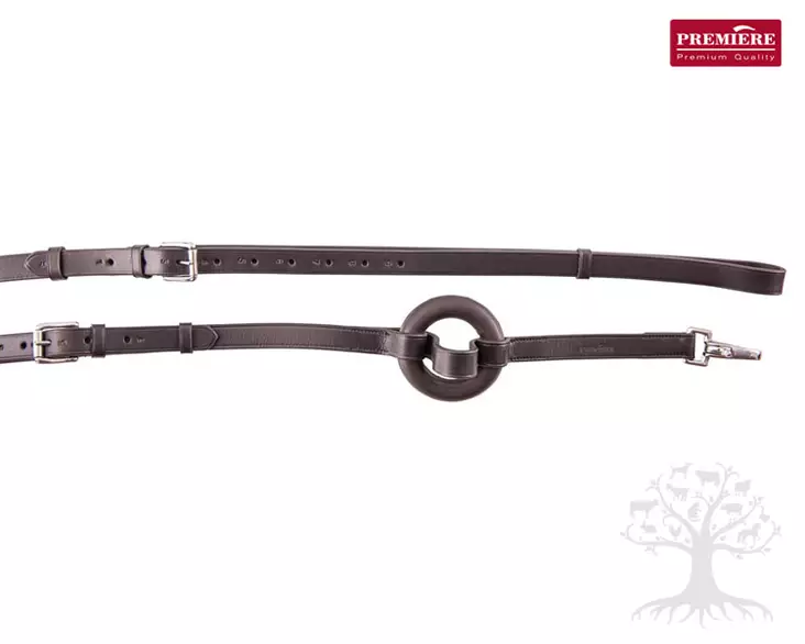 Premiere Nahkaiset Sivuohjat Black - Side & Draw Reins - 222100-B001L - 1