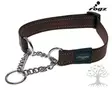 Rogz Puolikuristava Nailonpanta Utility Brown - Full & Half Check Nylon Collars - 617.0472M - 3